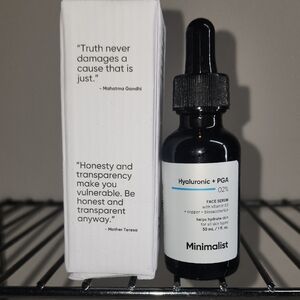 Hyaluronic + PGA Face Serum - Black and White